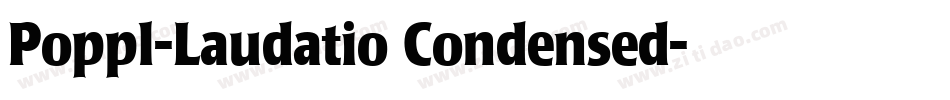 Poppl-Laudatio Condensed字体转换